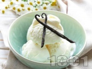 Домашен сладолед с кондензирано мляко, сметана и мед